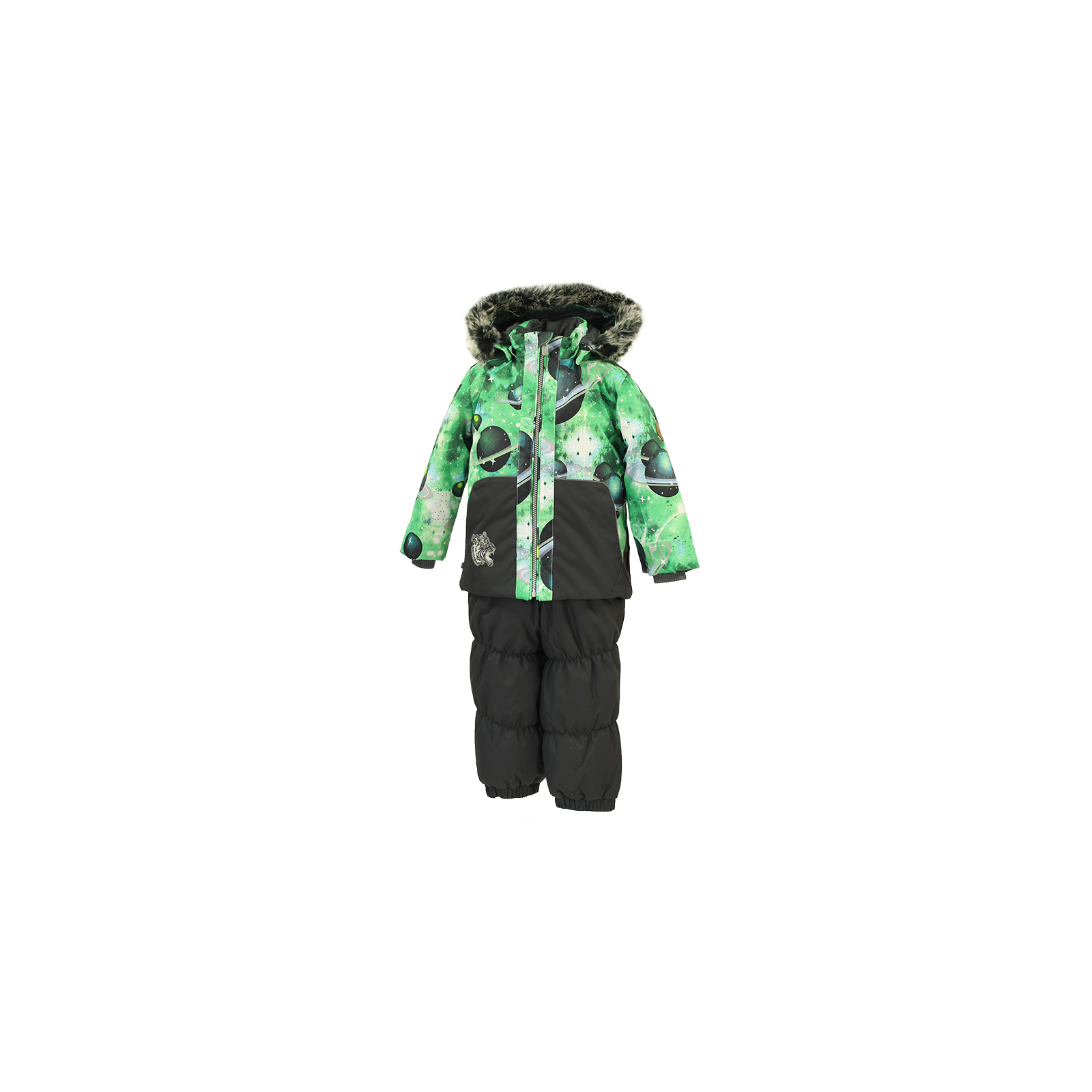 Комплект верхней одежды Huppa RUSSELL 45050030 зелений з принтом/темно-сірий 98 (4741468732015)
