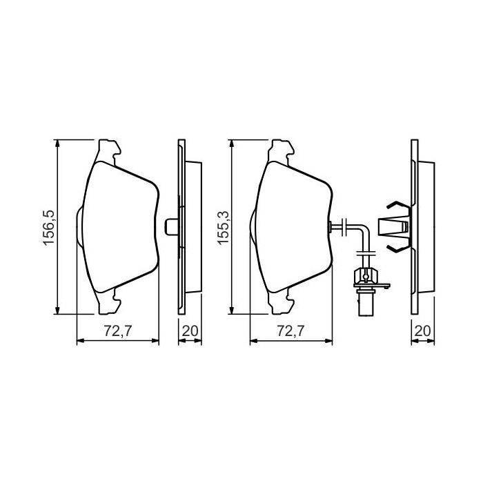 Гальмівні колодки Bosch 0 986 494 283 зображення 2