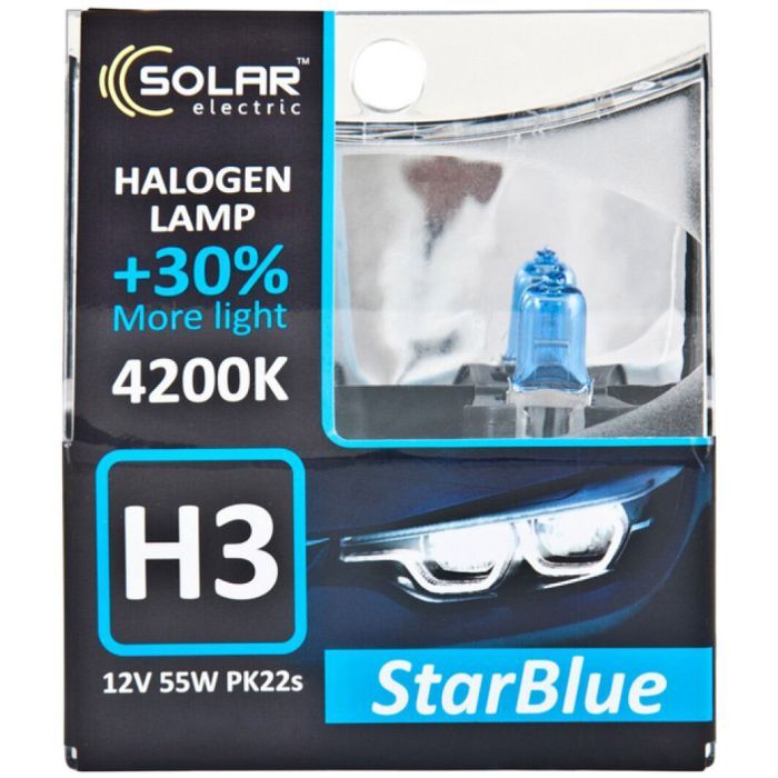 Автолампа SOLAR H3 12V 55W PK22s StarBlue 4200K (1243S2) зображення 2
