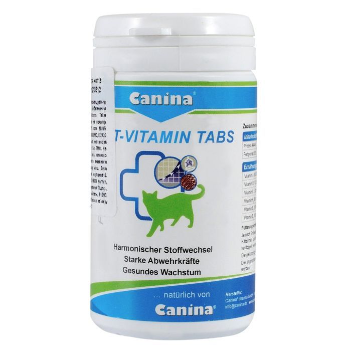 Вітаміни для котів Canina Cat-Vitamin Tabs 125 г/250 шт (4027565210329)