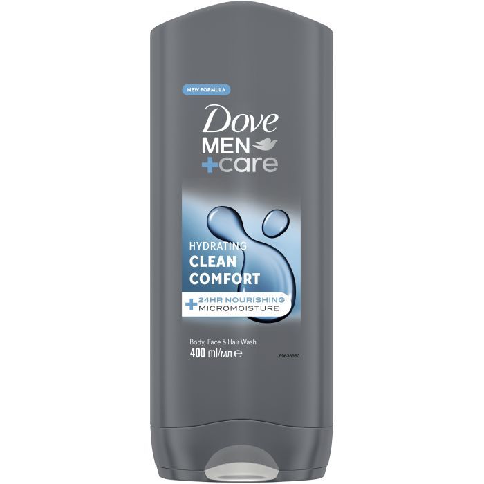 Гель для душа Dove Men+Care Чистота и комфорт 400 мл (8717644683149/8720181313448)