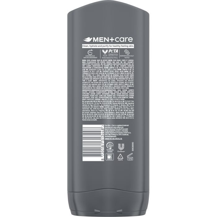 Гель для душа Dove Men+Care Чистота и комфорт 400 мл (8717644683149/8720181313448) изображение 2