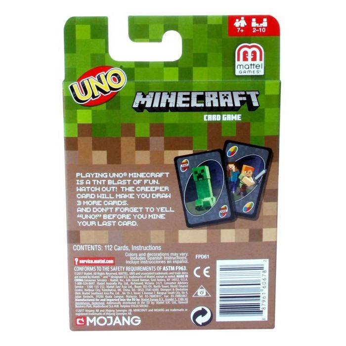 Настільна гра UNO Minecraft (FPD61) зображення 2