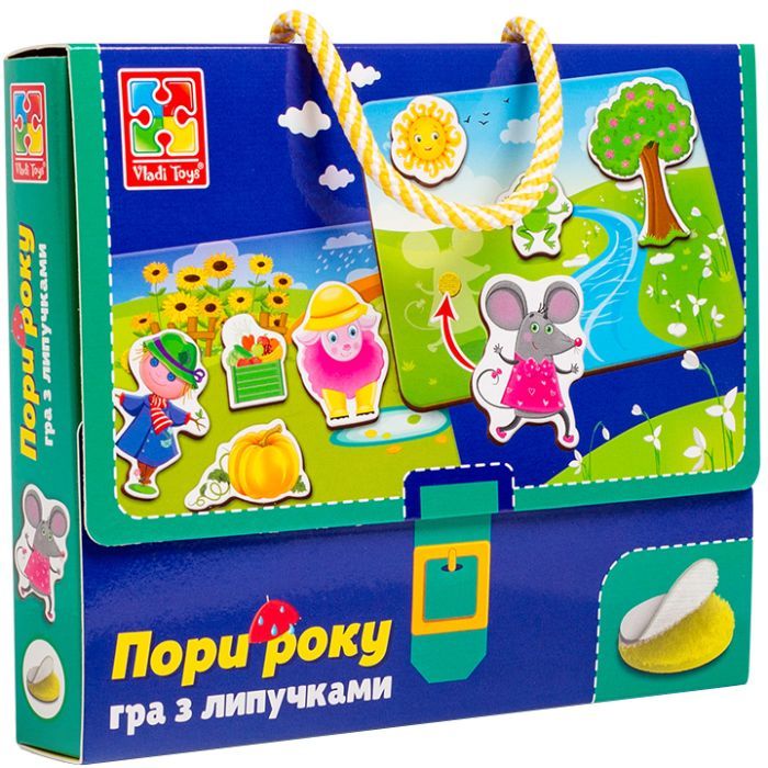 Развивающая игрушка Vladi Toys Игра с липучками Какое время года (укр) (VT1302-25)