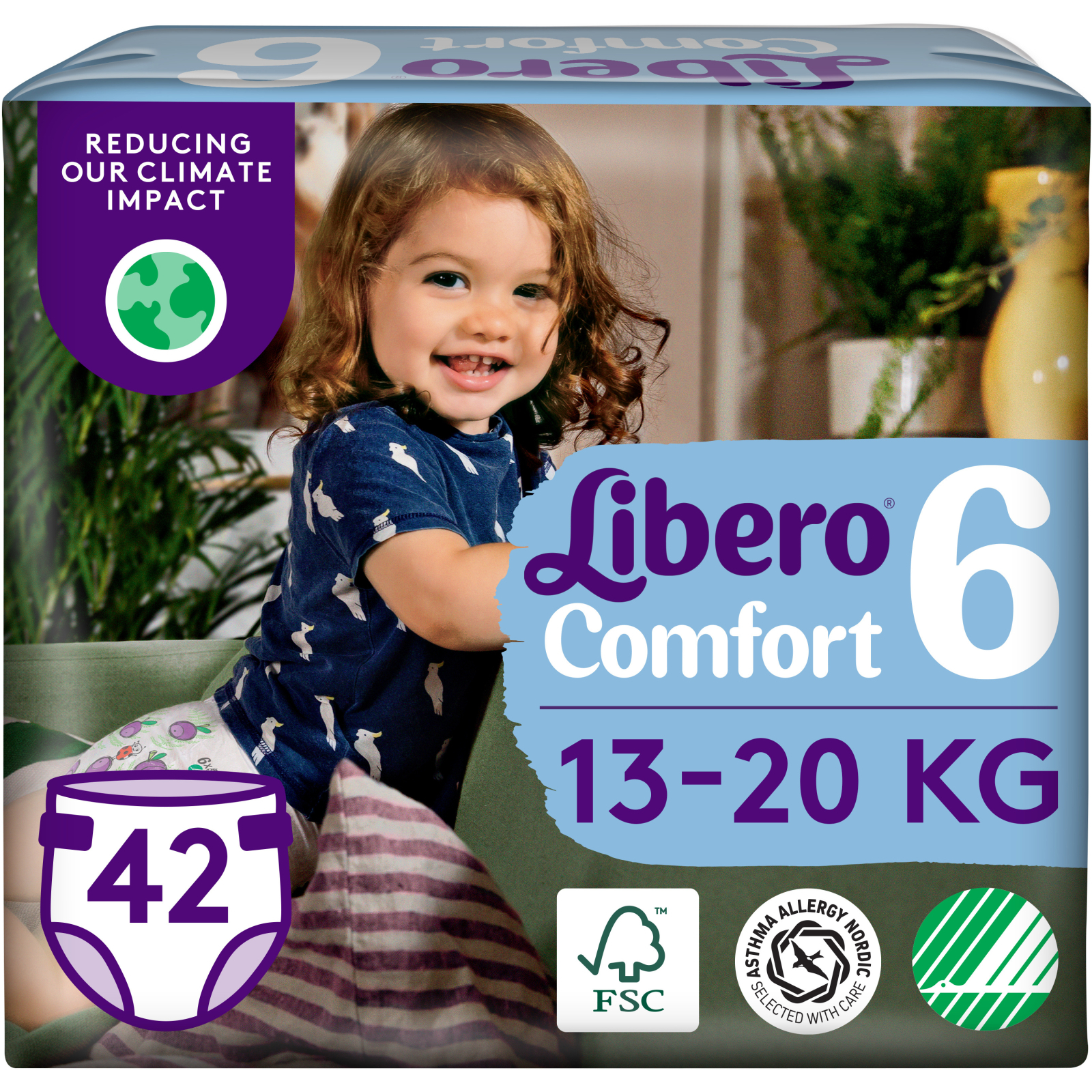 Подгузники Libero Comfort Размер 6 (13-20 кг) 68 шт (7322541757025)