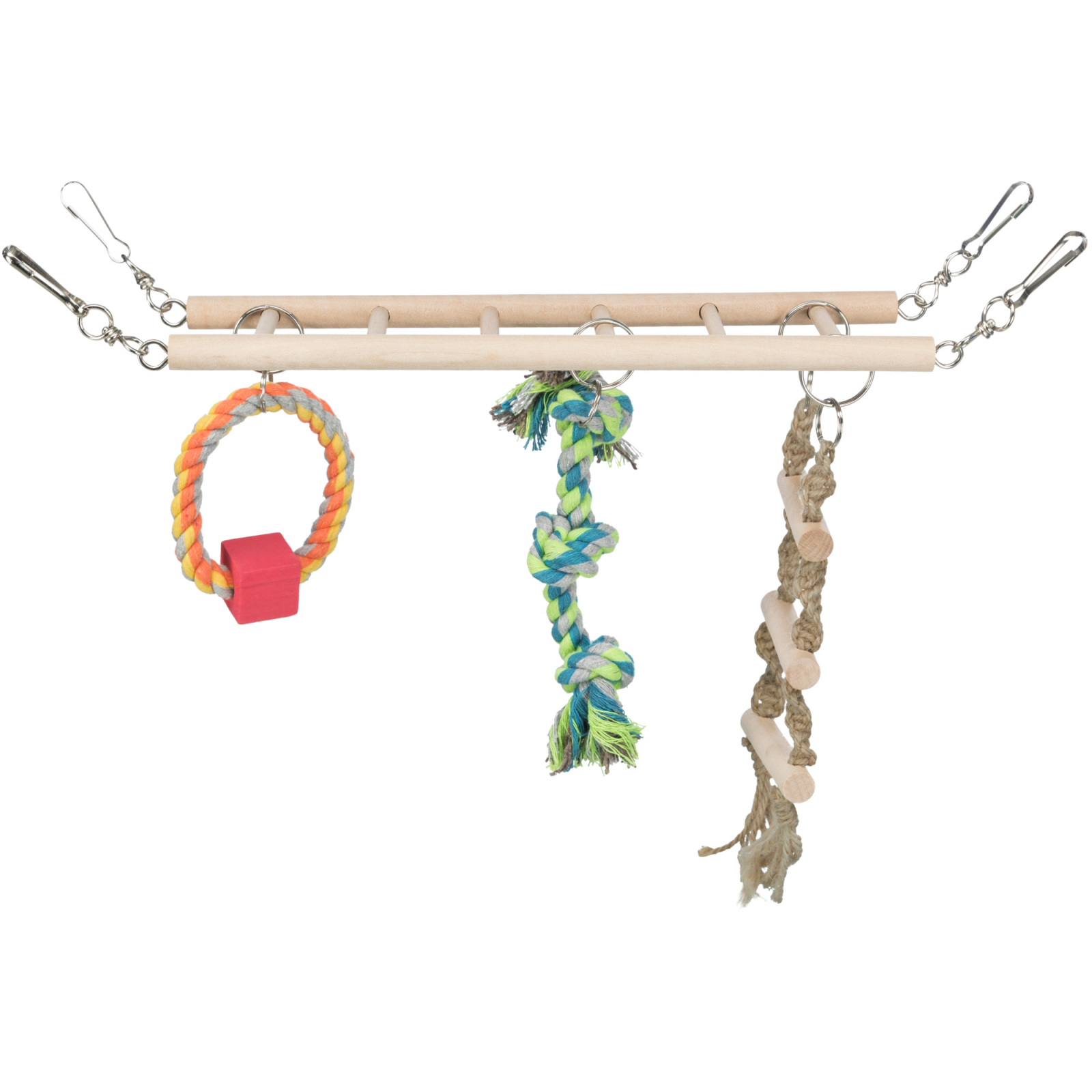 Игрушка для грызунов Trixie Мост подвесной с игрушками 29x25x9 см (4011905062747) изображение 2