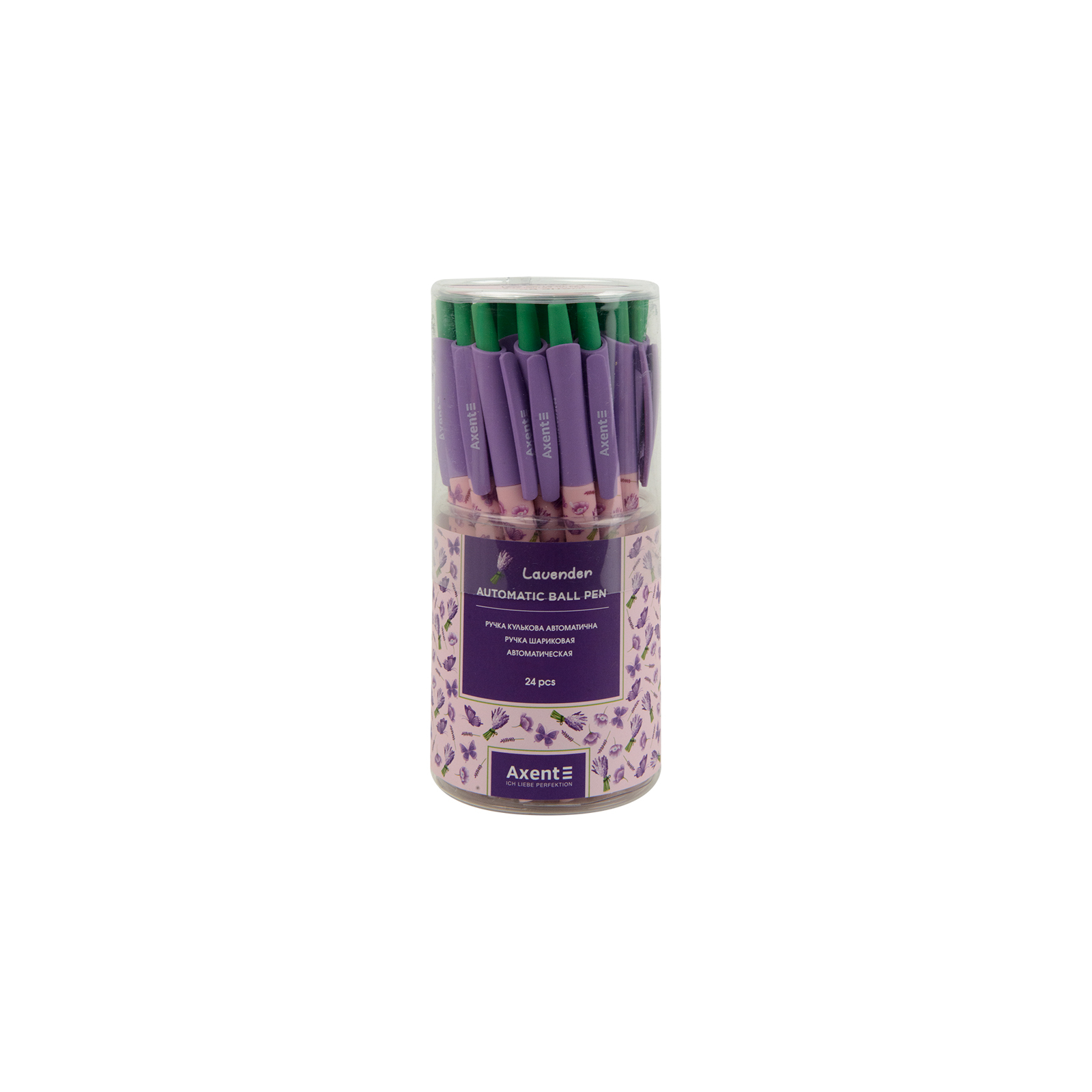 Ручка шариковая Axent автоматическая Lavender, синяя (AB1090-27-A) изображение 2