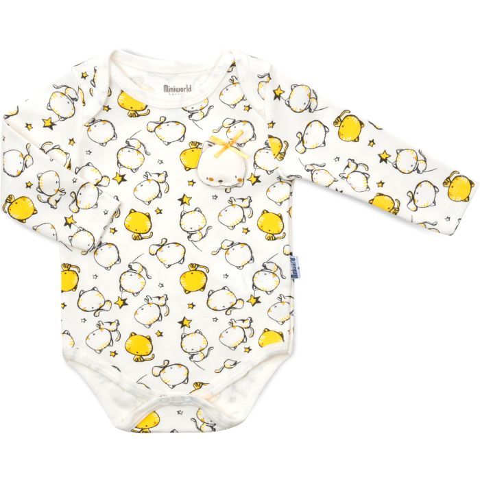 Набор детской одежды Miniworld с котиками (16326-62G-yellow) изображение 2