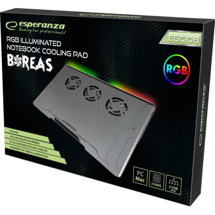 Підставка до ноутбука Esperanza EGC108 with RGB Boreas (EGC108) зображення 6