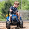 Веломобиль Falk New Holland трактор на педалях с прицепом Синий (3090B) изображение 2