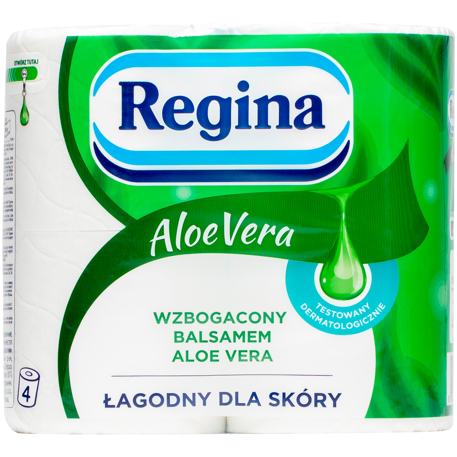Туалетная бумага Regina Aloe Vera 18 м 150 отрывов 3 слоя 4 рулона (8004260499095)