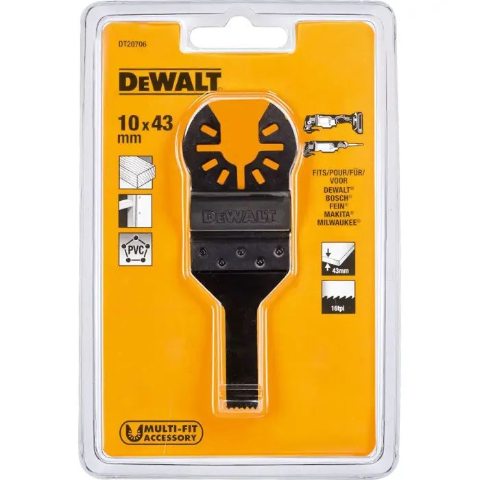 Полотно DeWALT для реноватора, погружное для DWE315, DCS355, ширина 10мм, 16 TPI (DT20706) изображение 3