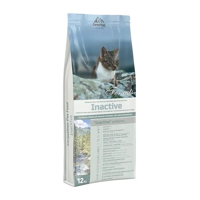 Сухий корм для кішок Carpathian Pet Food Inactive 12 кг (4820111140770)