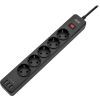 Сетевой фильтр питания 2E 5XSchuko, 3G*1.5мм, 3*USB-A, 2м, black (2E-SP515M2USBBK) изображение 3