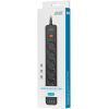 Сетевой фильтр питания 2E 5XSchuko, 3G*1.5мм, 3*USB-A, 2м, black (2E-SP515M2USBBK) изображение 6