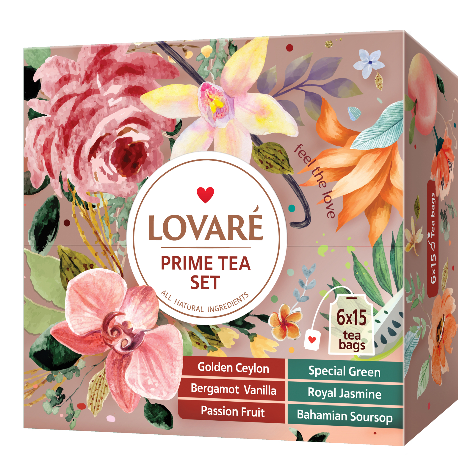Чай Lovare Prime Tea Set 90 пакетиков ассорти (lv.79914)