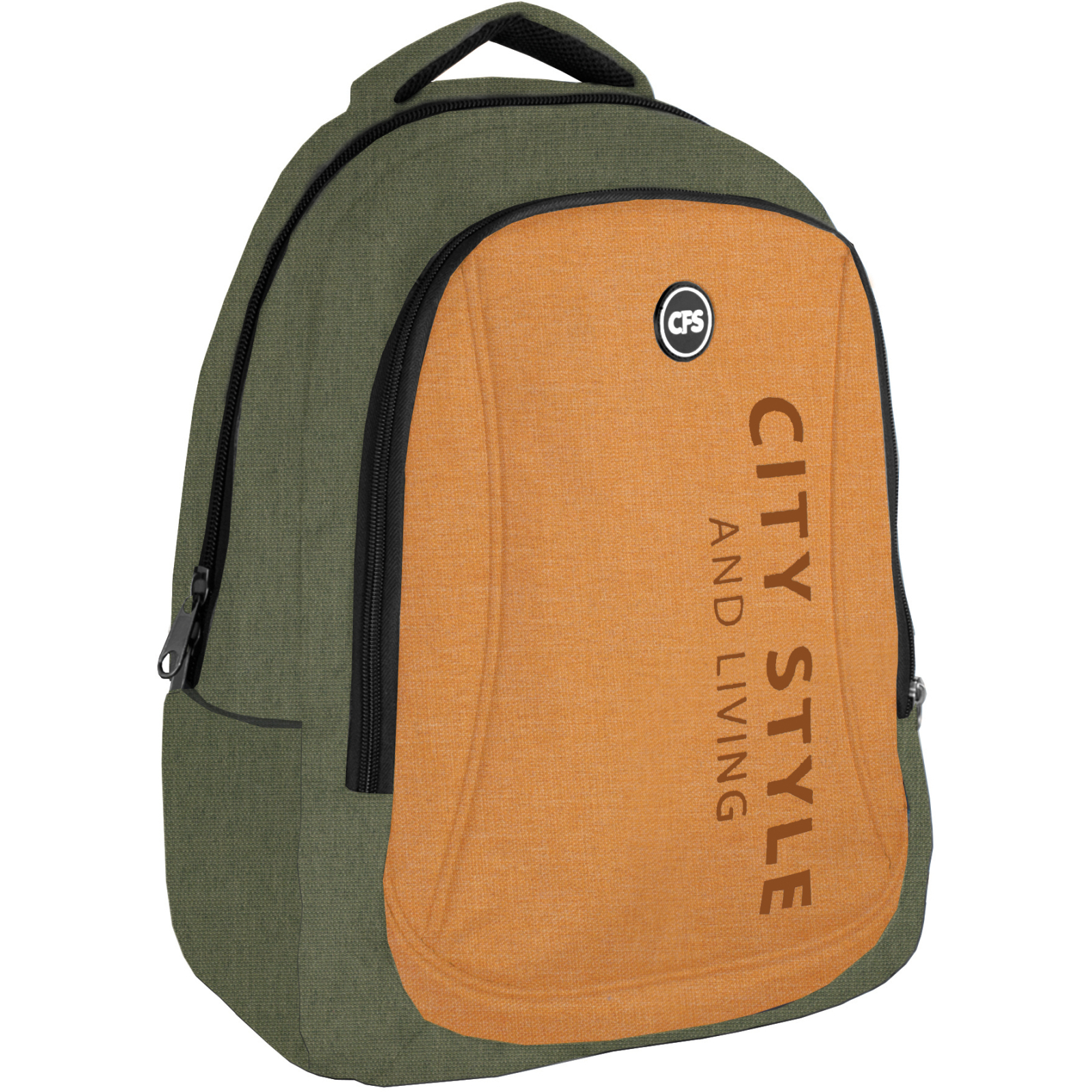 Рюкзак школьный Cool For School 44x32x20 см 28 л унисекс Зелено-рыжий (CF86588-04)