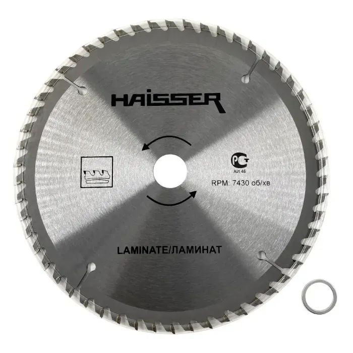 Диск пильний HAISSER по ламінату - 185х20 54 зуб. (22488)