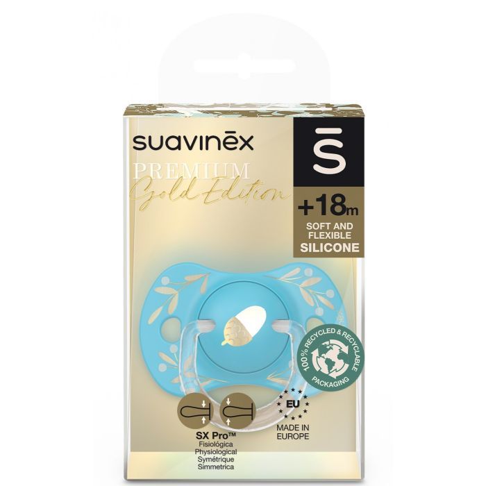 Пустышка Suavinex Gold Edition физиологическая, +18 мес. оранжевая (307863) изображение 3