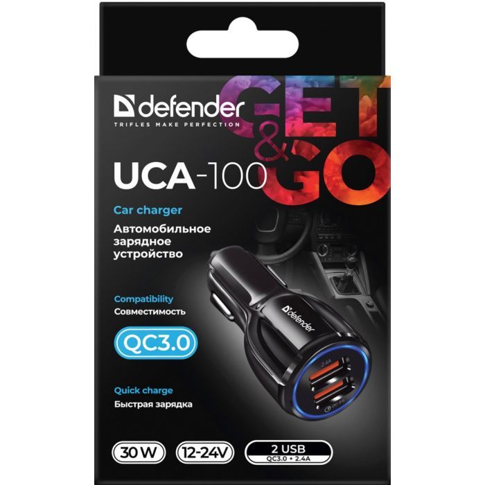 Зарядное устройство Defender 2xUSB 30W (2xUSB-A) QC3.0 3А UCA-100 (83833) изображение 5