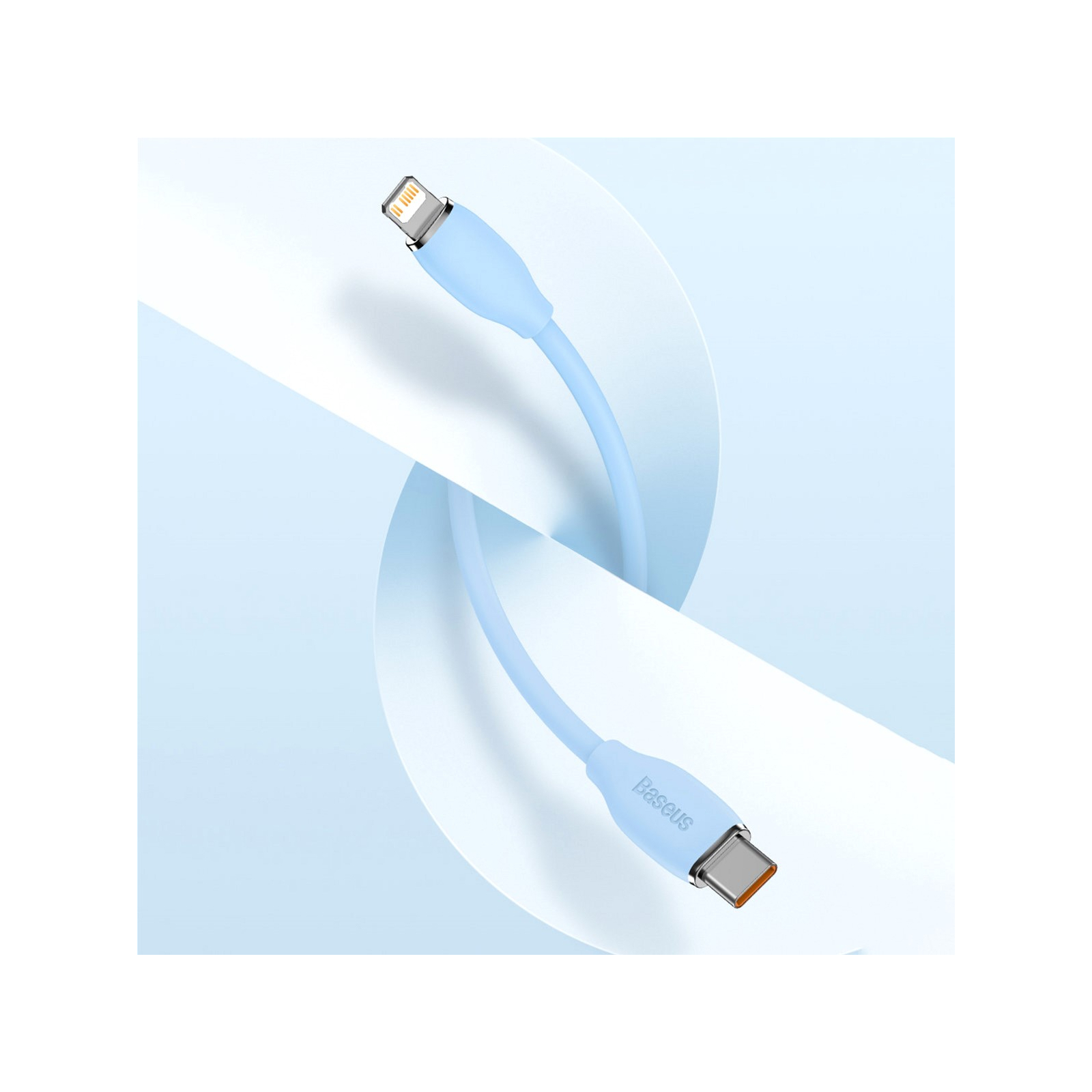 Дата кабель USB-C to Lightning 1.2m 20W Blue Baseus (CAGD020003) зображення 8