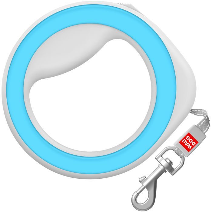 Повідець для собак WAUDOG R-leash світловідбиваюча стрічка XS-M до 40 кг 2.9 м білий (812715)