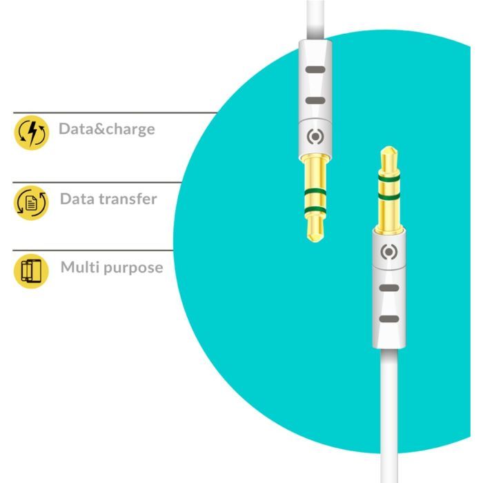 Кабель мультимедийный AUX 1.0m CB-AW11 white Piko (1283126489167) изображение 2