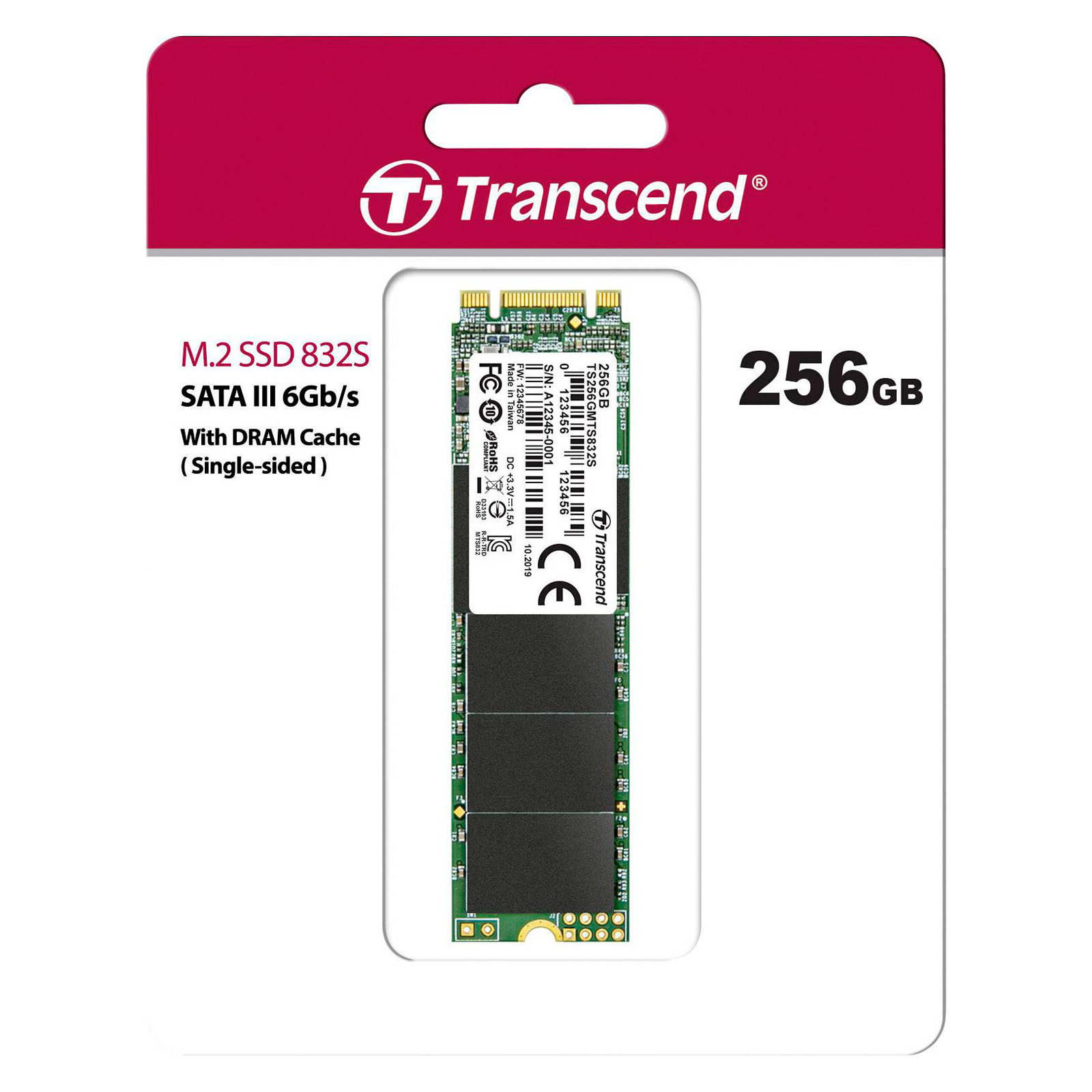 Накопитель SSD M.2 2280 512GB Transcend (TS512GMTS832S) изображение 4
