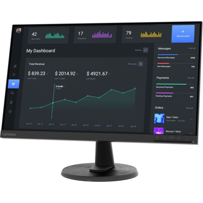 Монітор Lenovo D24-40 (67A2KAC6UA) зображення 3