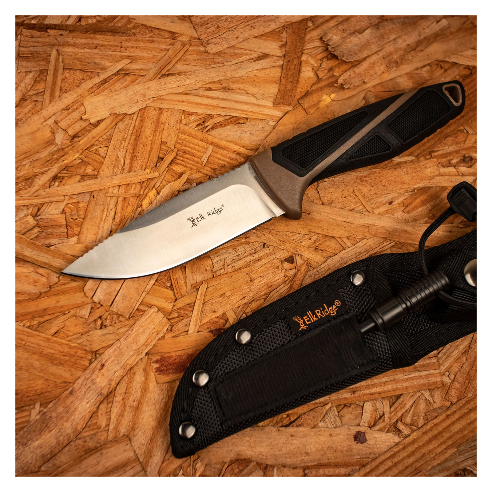 Нож Elk Ridge з кресалом Brown (ER-200-23BR) изображение 6