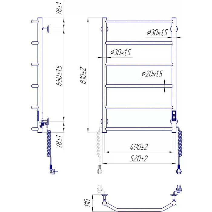 Полотенцесушитель MARIO Трапеція НР-І (2.3.2815.10.P) изображение 4