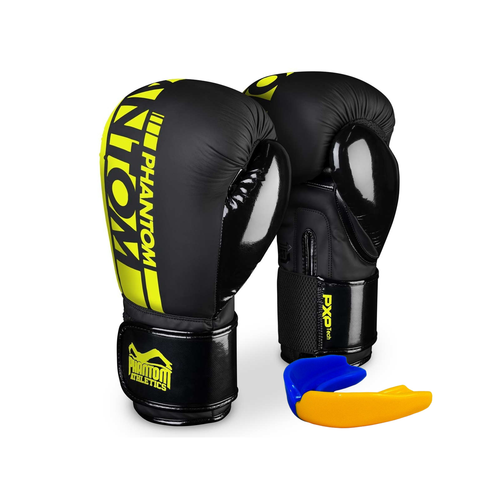 Боксерские перчатки Phantom APEX Elastic Neon Black/Yellow 10oz (PHBG2300-10)
