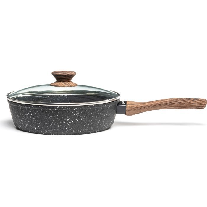 Сотейник Hölmer Natural кований з кришкою 24 см (DF-42824-FAMWL Natural)