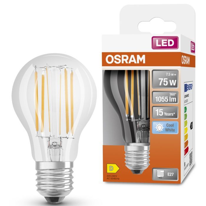 Лампочка Osram LED CLA75 7,5W/840 230V FIL E27 (4058075112445)