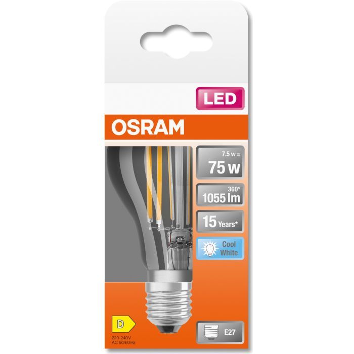 Лампочка Osram LED CLA75 7,5W/840 230V FIL E27 (4058075112445) изображение 2
