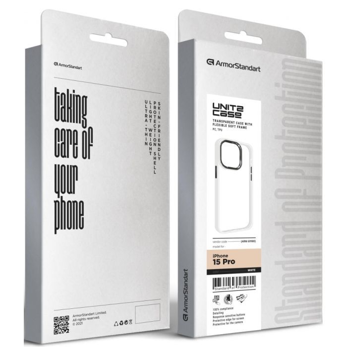 Чехол для мобильного телефона Armorstandart UNIT2 Apple iPhone 15 Pro White (ARM69980) изображение 5