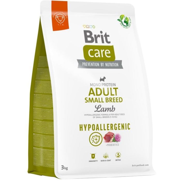 Сухой корм для собак Brit Care Dog Hypoallergenic Adult Small Breed с ягненком 3 кг (8595602566143)