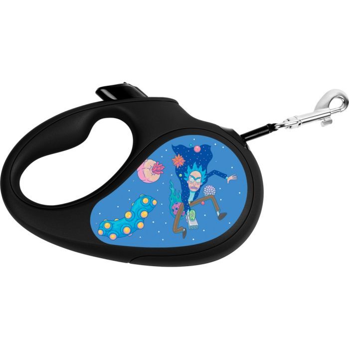 Повідець для собак WAUDOG R-leash "Рік та Морті 3" M до 25 кг 5 м чорний (8125-0282-01)