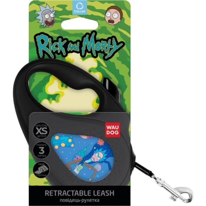 Повідець для собак WAUDOG R-leash "Рік та Морті 3" M до 25 кг 5 м чорний (8125-0282-01) зображення 3