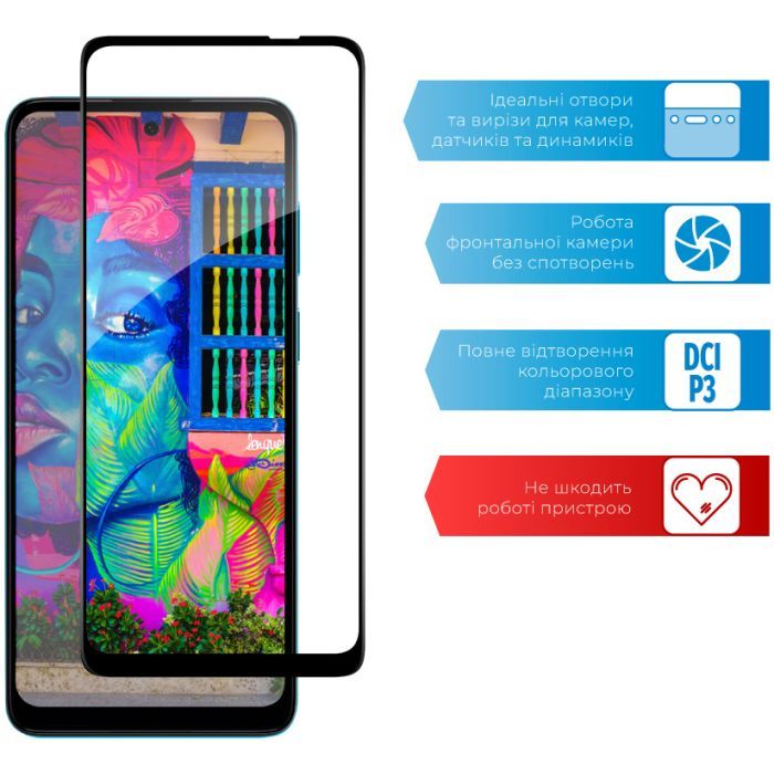 Скло захисне ACCLAB Full Glue MOTO G22 (1283126542206) зображення 4