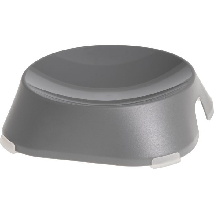 Посуд для котів Fiboo Flat Bowl миска без антиковзких накладок світло-сіра (FIB0132)