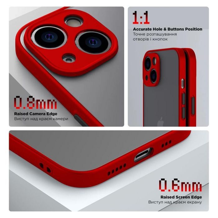 Чехол для мобильного телефона Armorstandart Frosted Matte OPPO A58 4G Red (ARM71068) изображение 3
