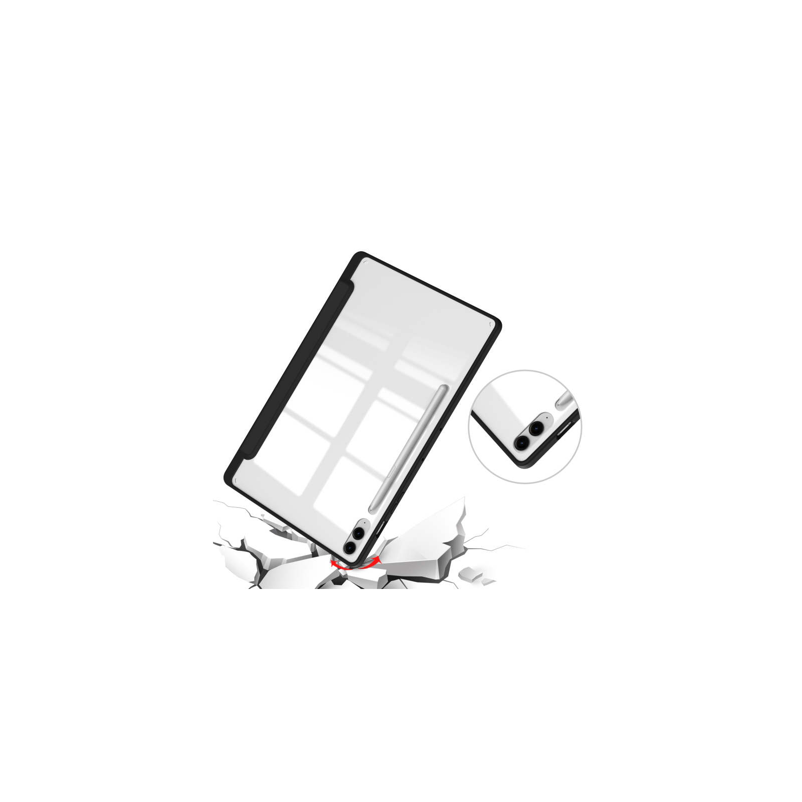 Чехол для планшета BeCover Soft Edge stylus holder Samsung Tab S9 Plus (SM-X810/SM-X816)/S9 FE Plus (SM-X610/SM-X616) 12.4" (710407) изображение 4