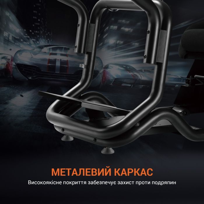 Крісло ігрове OfficePro RS167 з кокпітом кріплення для керма та педалей Black (RS167) зображення 11