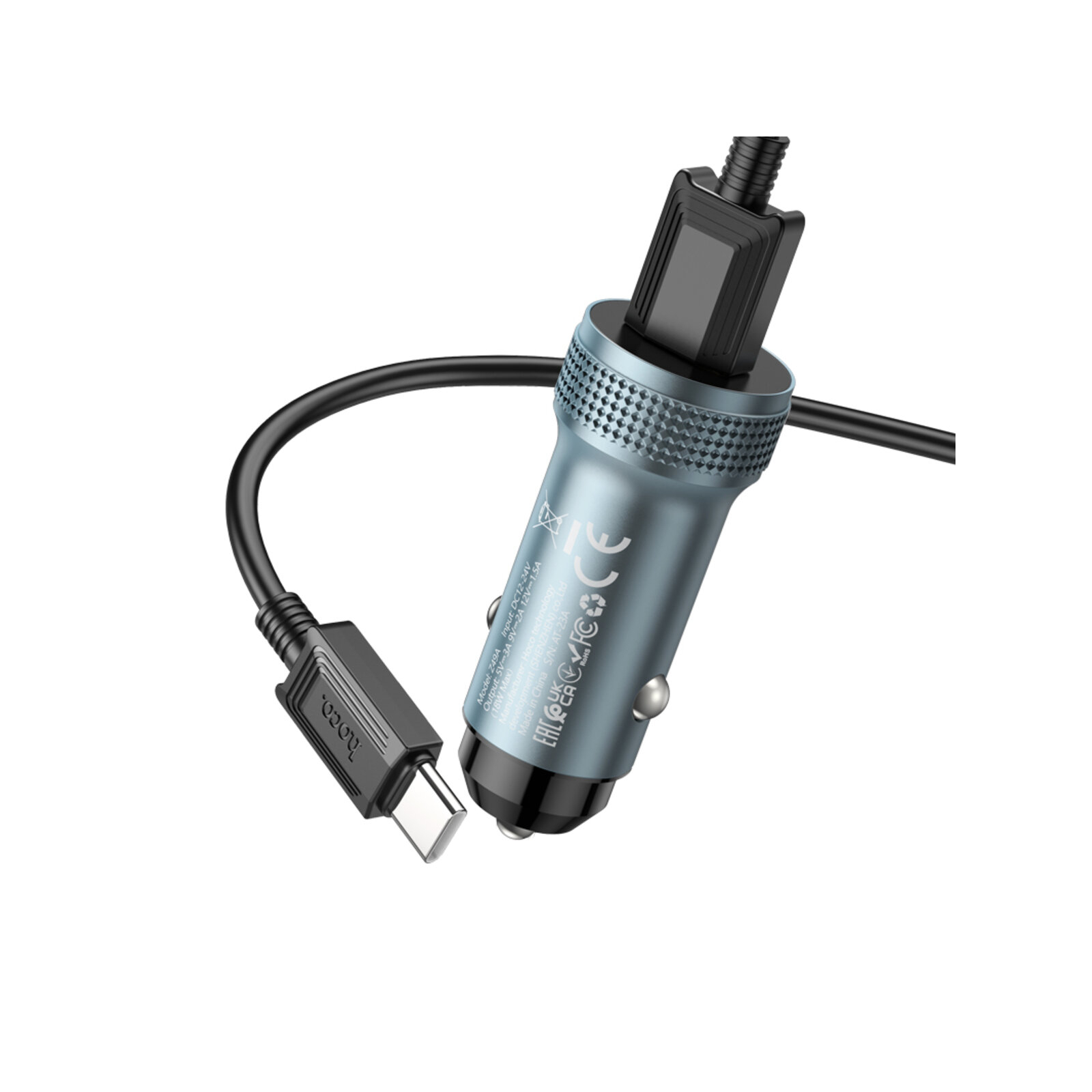Зарядное устройство HOCO Z49A Level USB Metal Gray (6931474795731) изображение 5