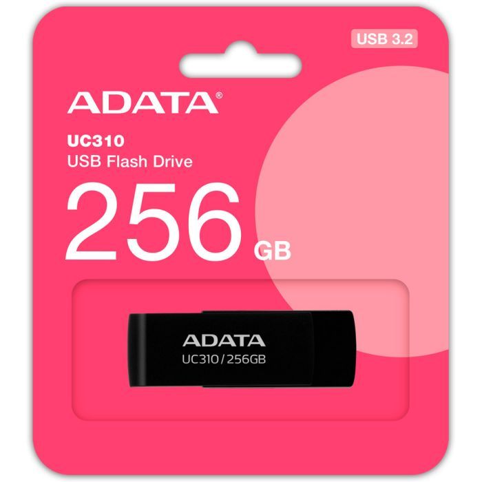 USB флеш накопитель ADATA 256GB UC310 Black USB 3.0 (UC310-256G-RBK) изображение 4