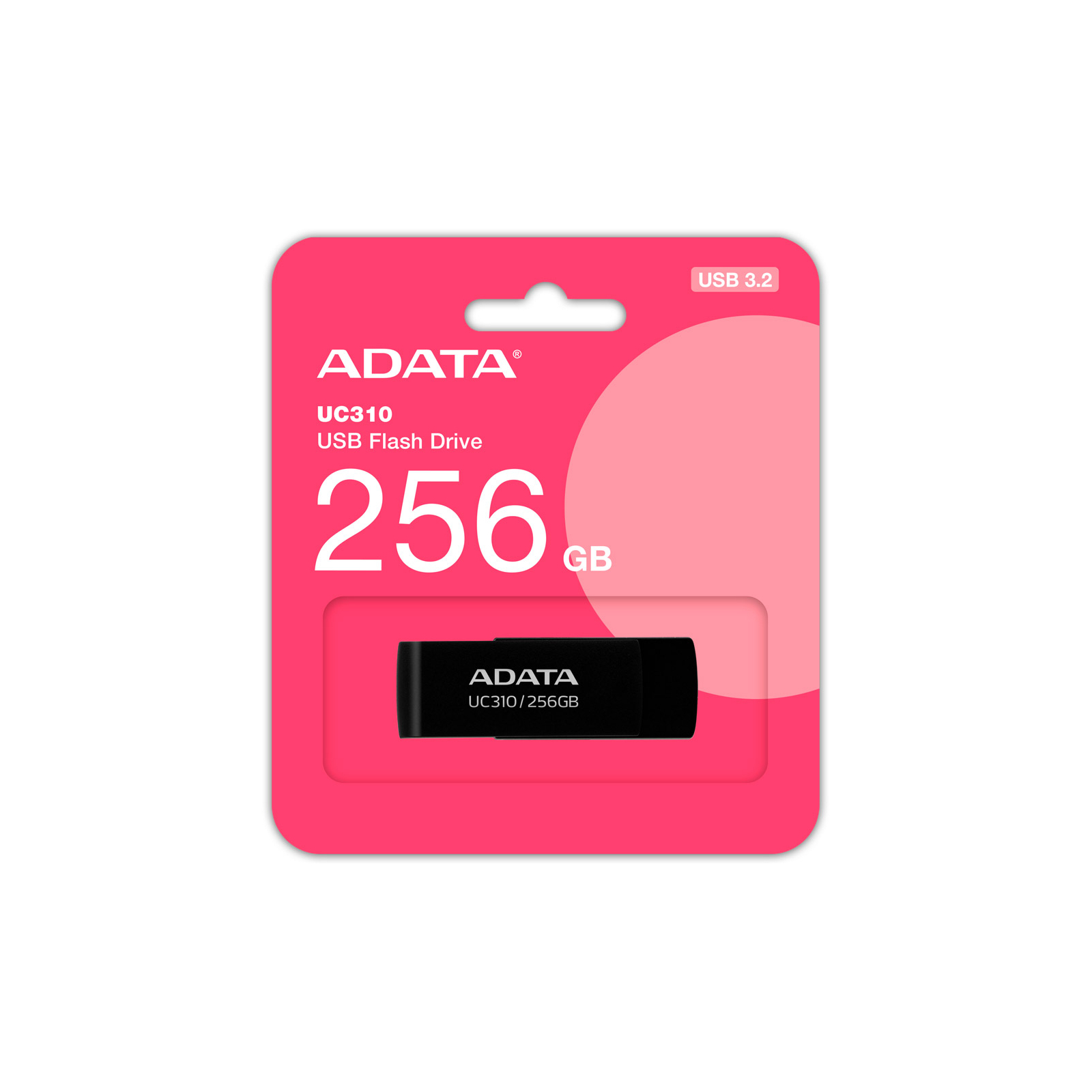 USB флеш накопитель ADATA 256GB UC310 Black USB 3.0 (UC310-256G-RBK) изображение 4