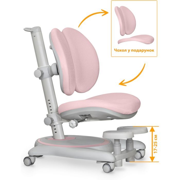 Детское кресло Mealux Ortoback Duo Base Pink (Y-510 KP Base) изображение 3