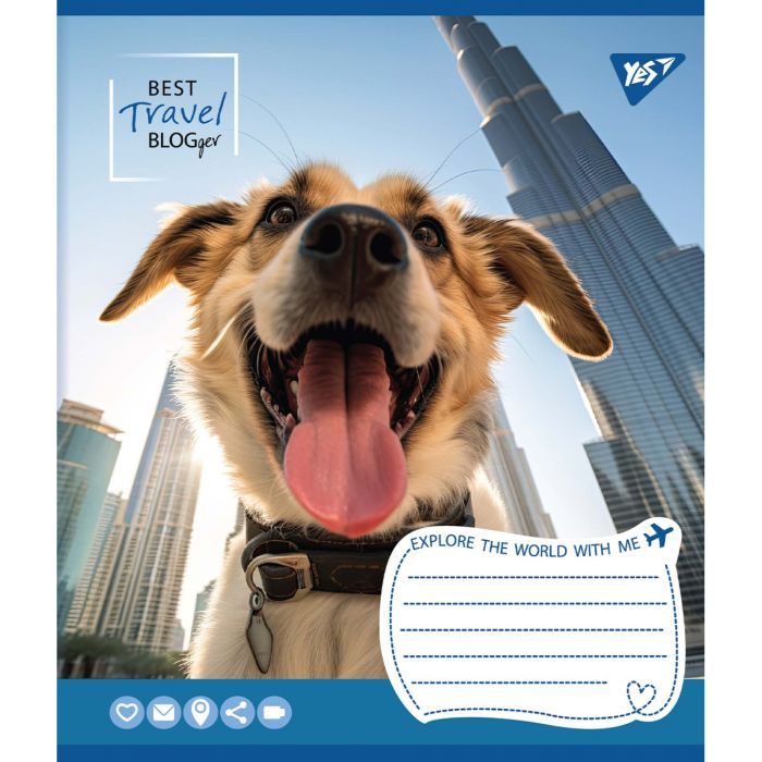 Тетрадь Yes Best travel blogger 36 листов клетка (767060) изображение 3