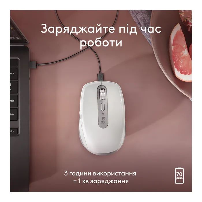 Мышка Logitech MX Anywhere 3S для MAC Wireless Space Grey (910-006947) изображение 5